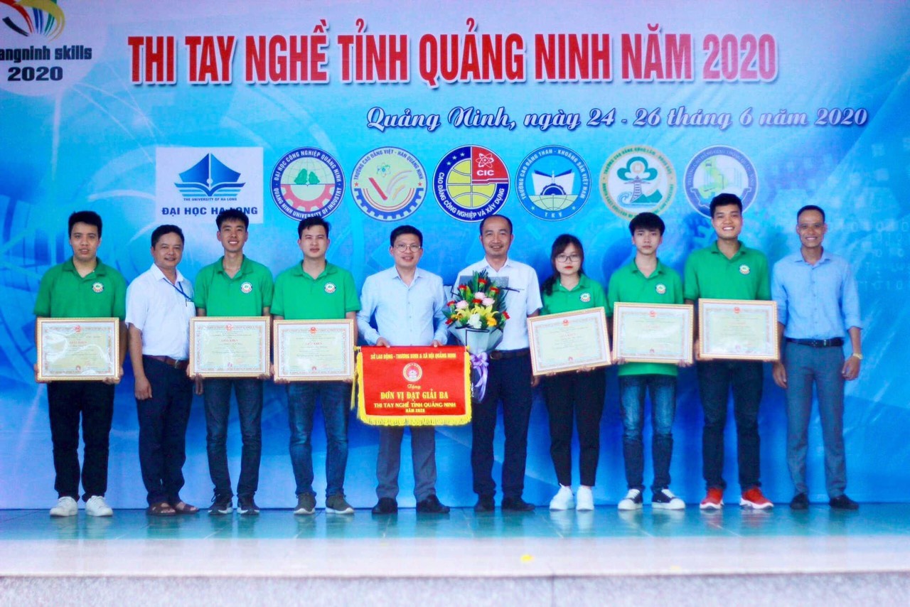 Sinh viên trường Đại học Công nghiệp Quảng Ninh đạt giải cao trong Hội thi tay nghề Quảng Ninh 2020