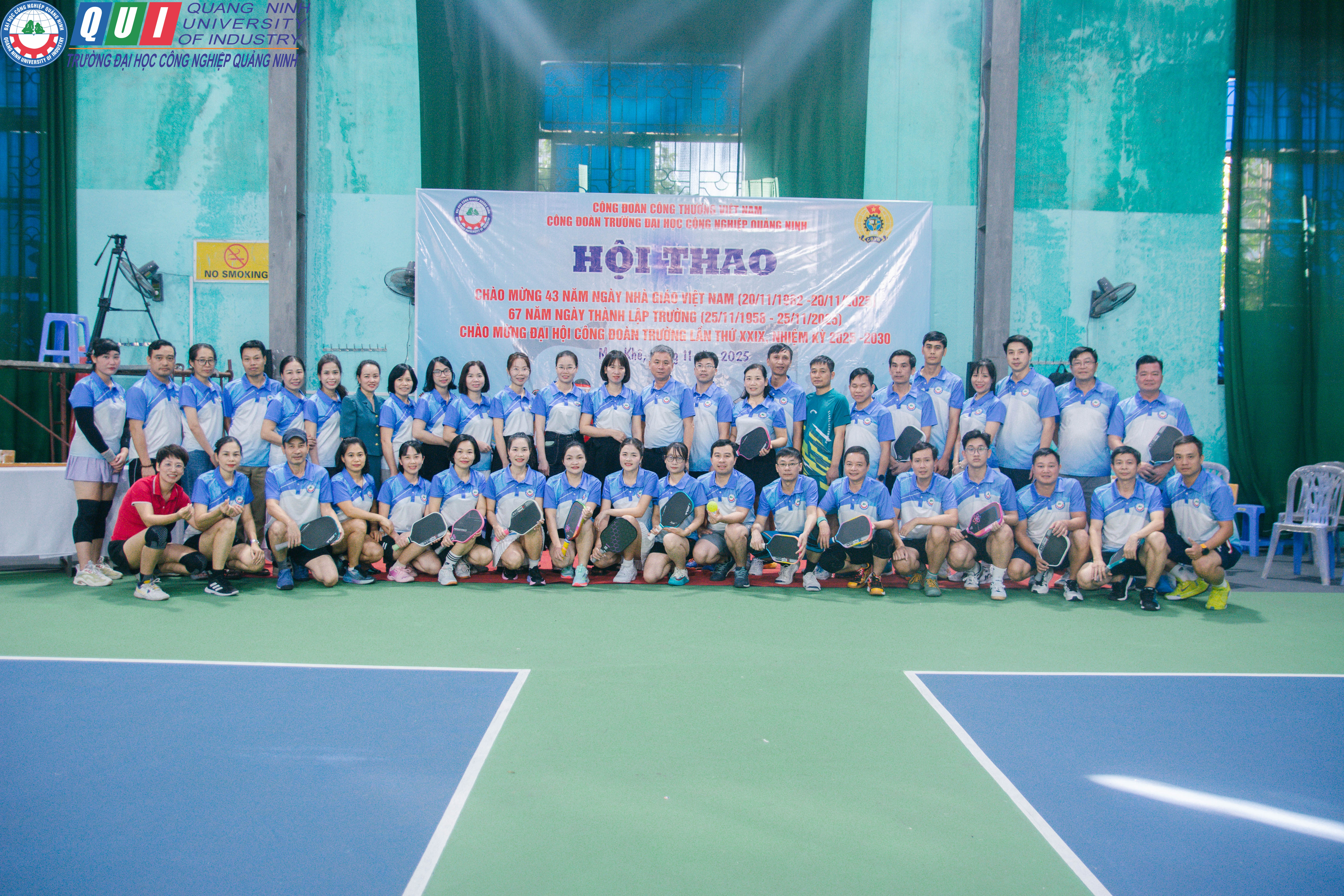 Công đoàn Trường Đại học Công nghiệp Quảng Ninh tổ chức thành công Giải Pickleball chào mừng kỷ niệm 43 năm Ngày Nhà giáo Việt Nam  và 67 năm Ngày thành lập Trường
