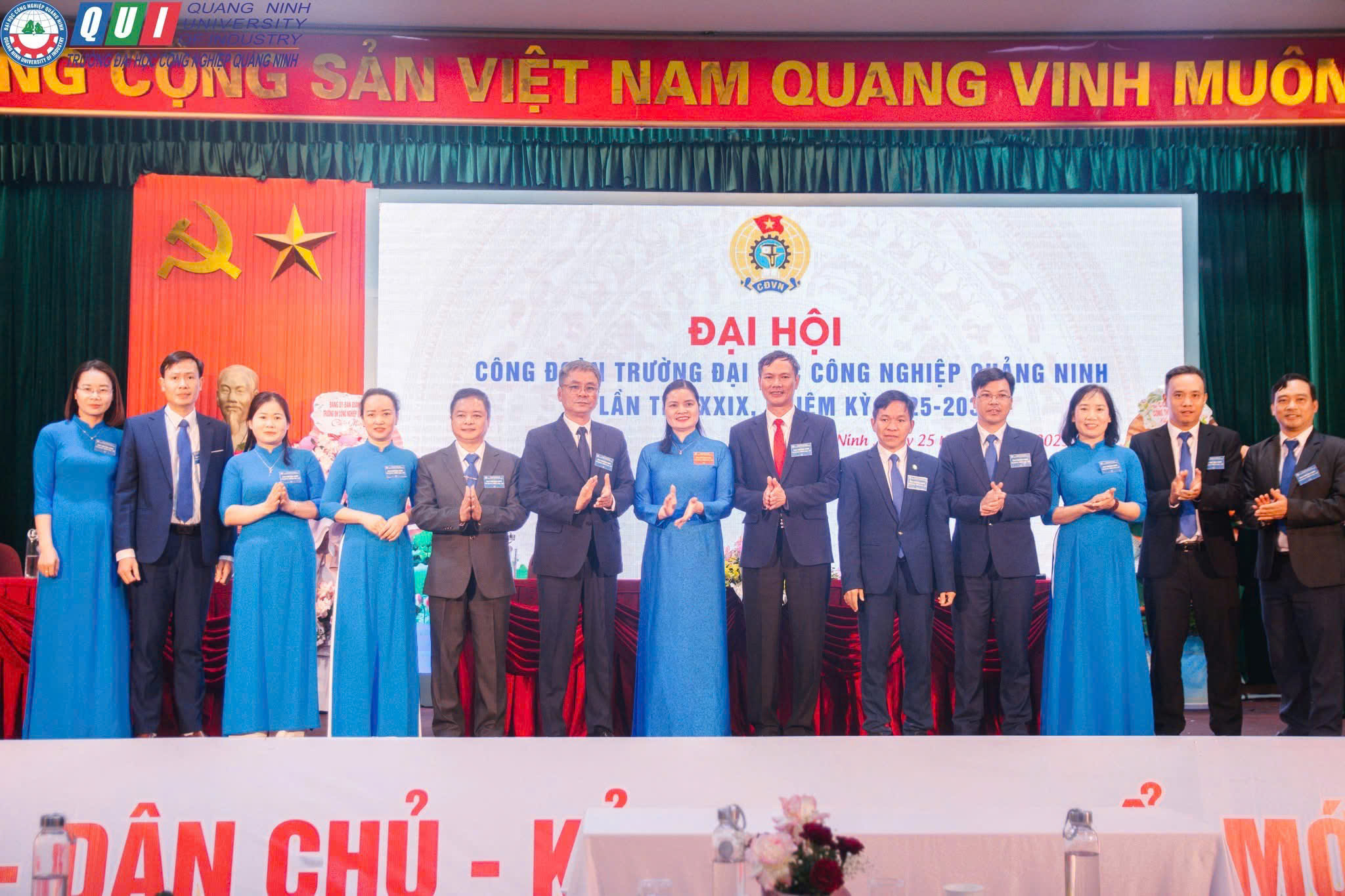 Đại hội Công đoàn Trường Đại học Công nghiệp Quảng Ninh  lần thứ XXIX, nhiệm kỳ 2025-2030 thành công tốt đẹp