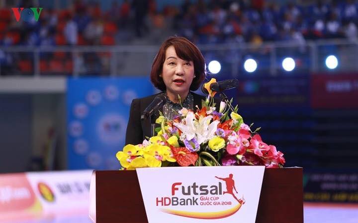 Sinh viên trường Đại học Công nghiệp Quảng Ninh đồng hành cùng giải Futsal 2018