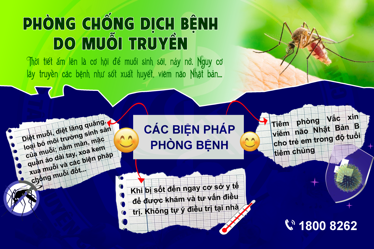 Phòng chống muỗi và các dịch bệnh do muỗi tại trường