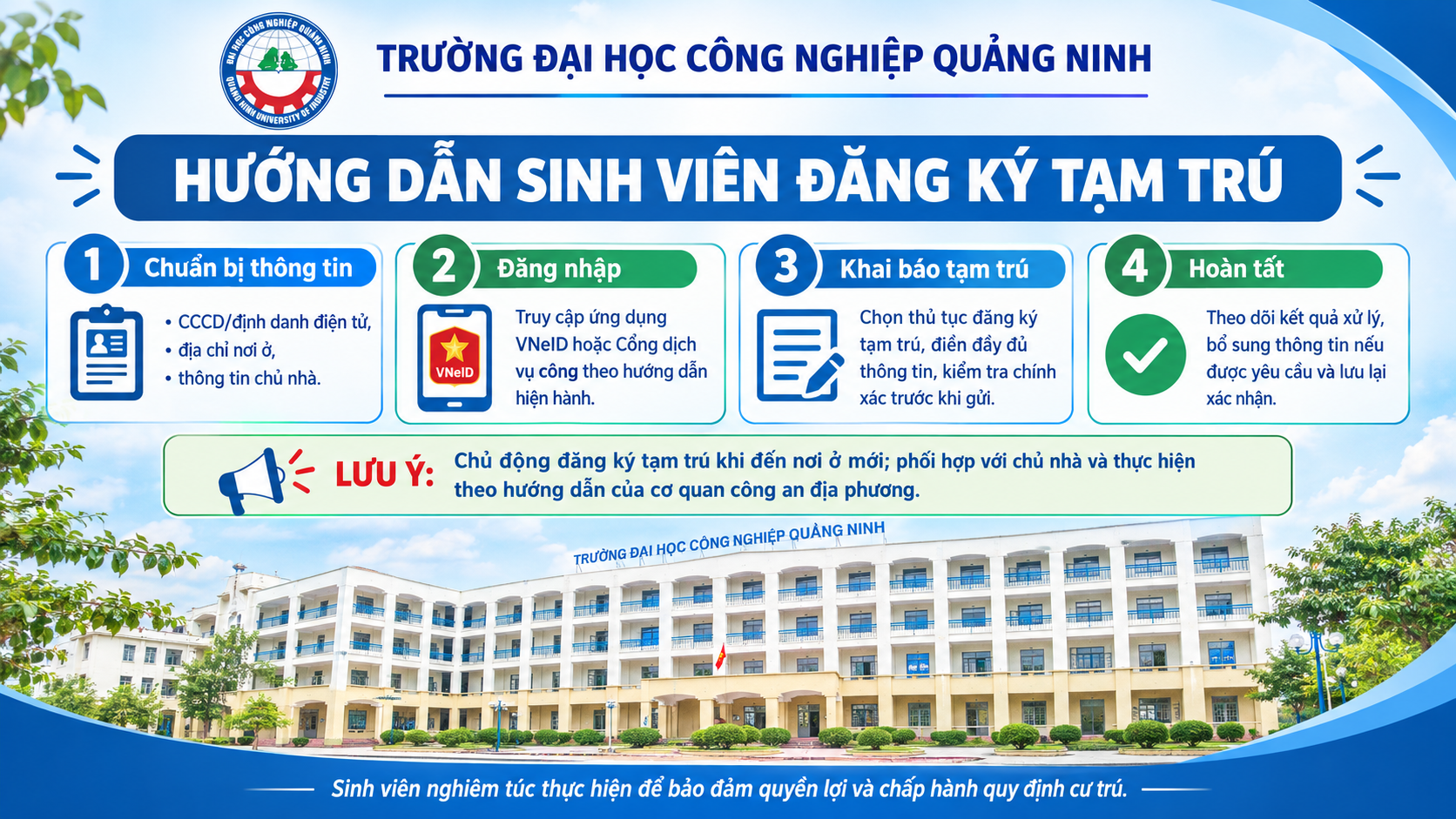 Hướng dẫn đăng kí tạm trú cho sinh viên