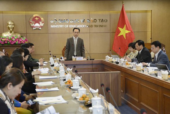 PGS.TS. Hoàng Minh Sơn-Thứ trưởng chủ trì điểm cầu tại Bộ GD&ĐT