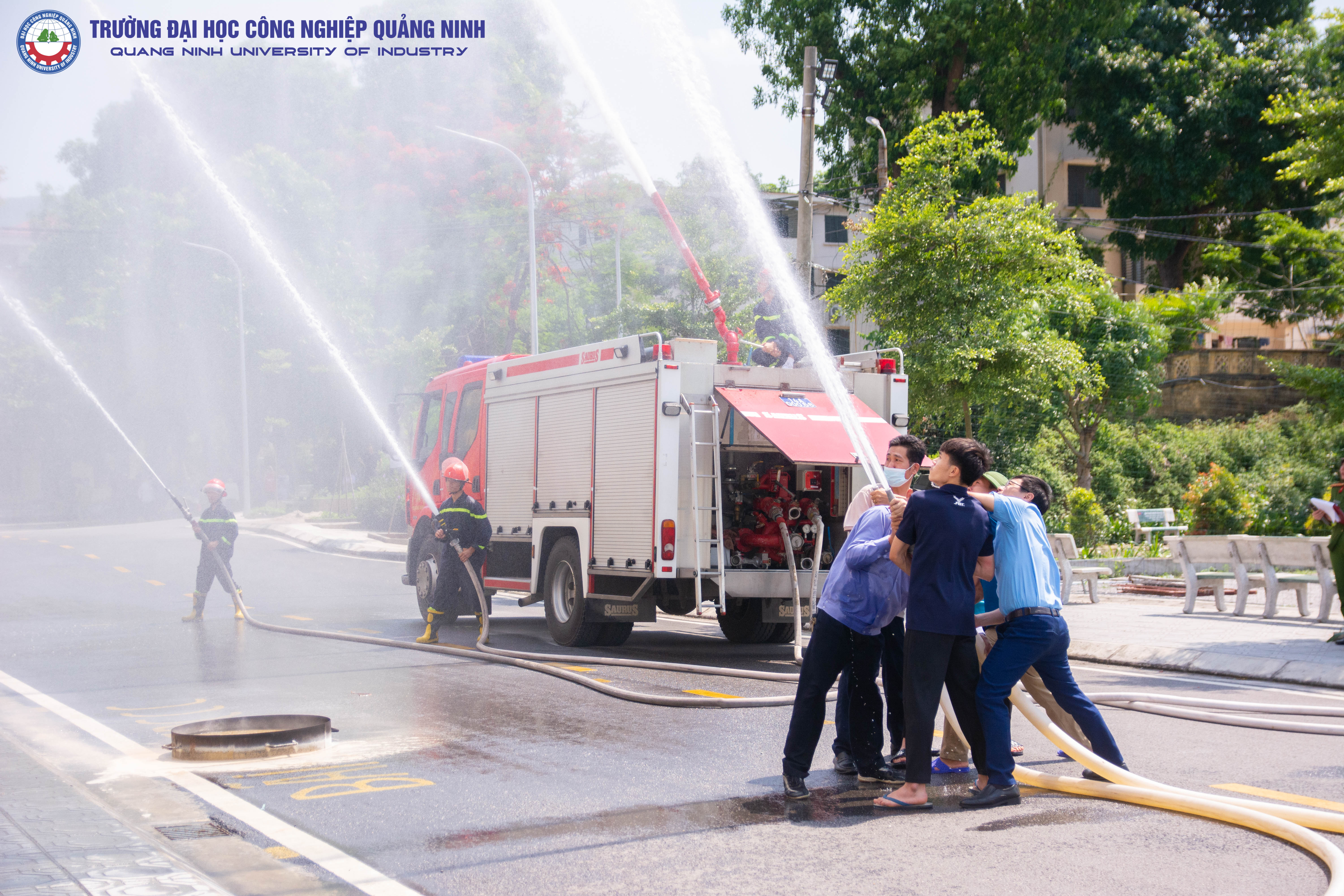 Trường Đại học Công nghiệp Quảng Ninh “Thực tập phương án chữa cháy và cứu hộ, cứu nạn năm 2024”
