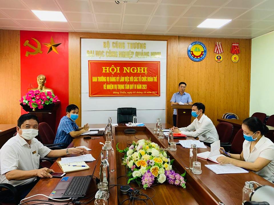 Hội nghị Ban Thường vụ Đảng ủy làm việc với các tổ chức đoàn thể về triển khai nhiệm vụ quý IV 2021