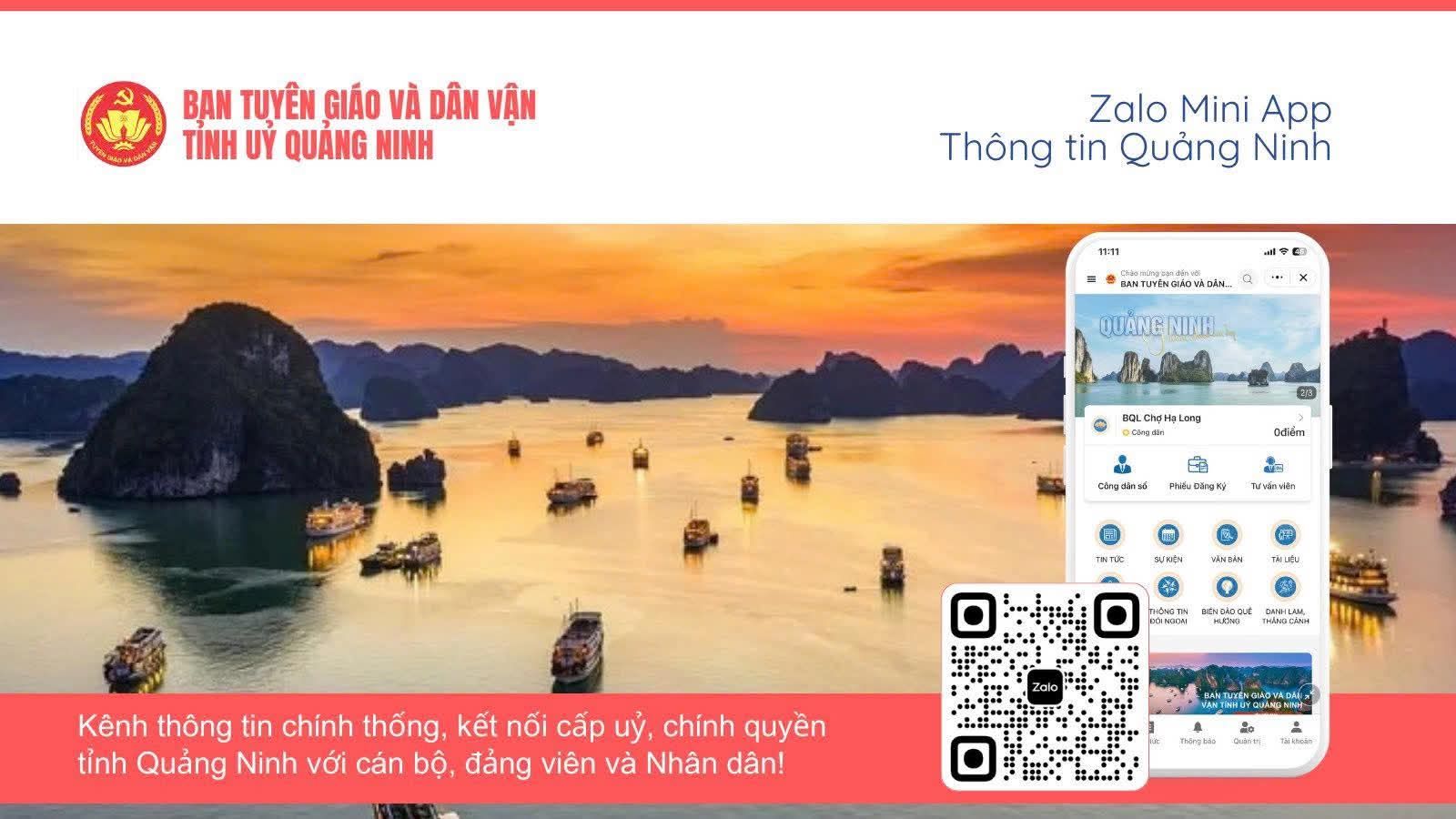 Tăng cường tuyên truyền, triển khai sử dụng ứng dụng Zalo mini app “Thông tin Quảng Ninh”