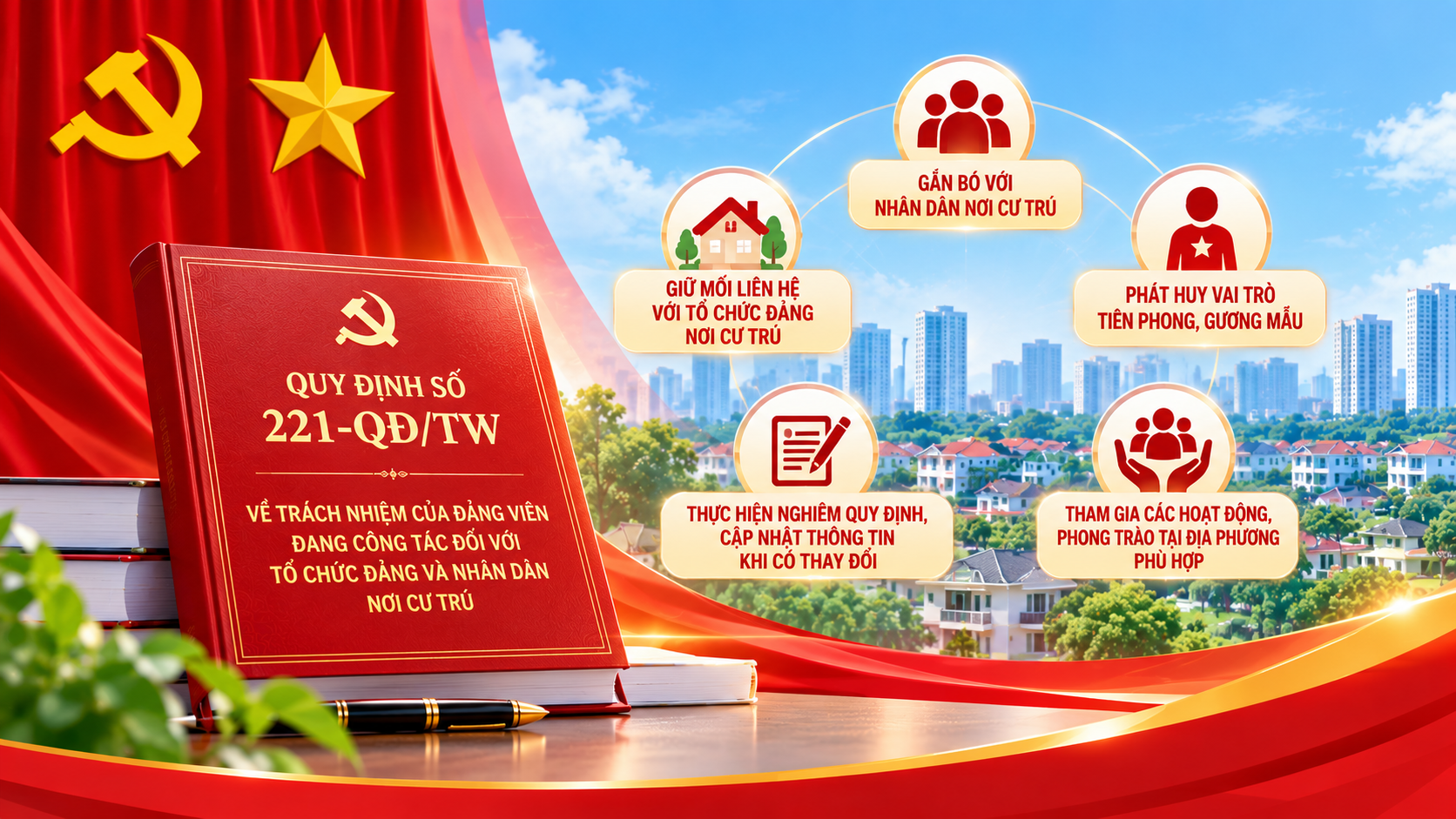 Nâng cao trách nhiệm của đảng viên trong giữ mối liên hệ  với tổ chức đảng và Nhân dân nơi cư trú